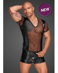 Noir Handmade: Netz-Shirt H055, schwarz